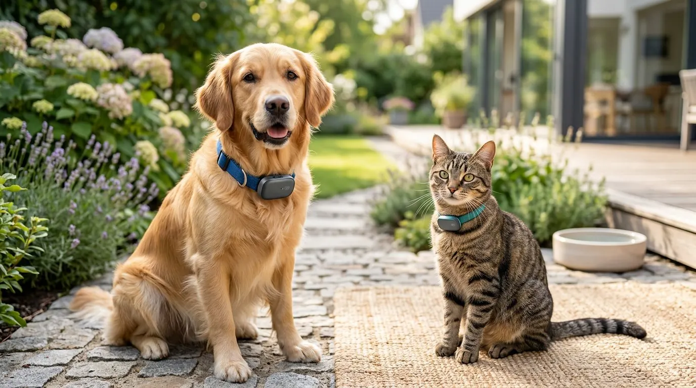 Mascotas — perros y gatos con tecnología de cuidado